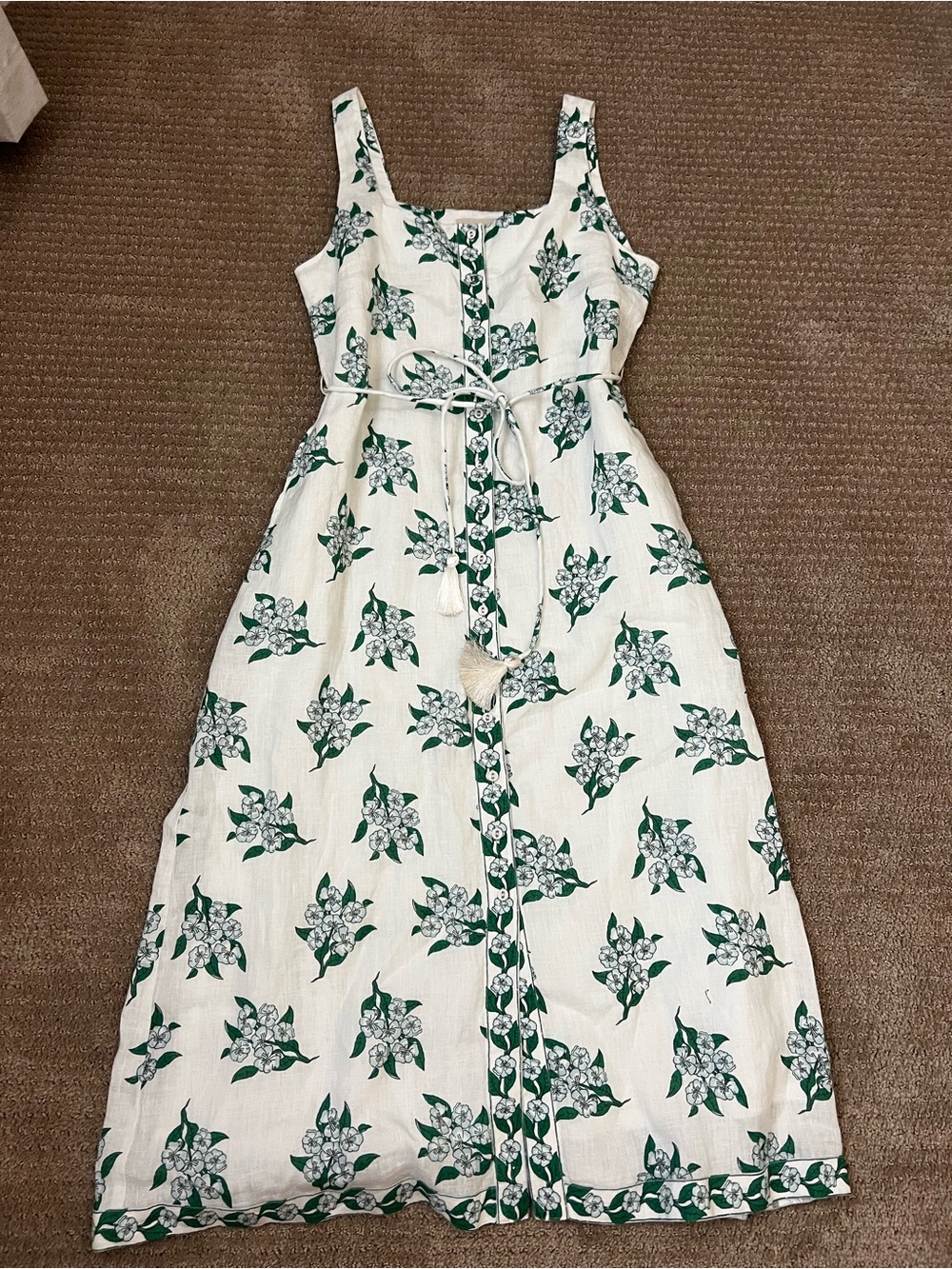 Hannah Artwear Emerald Blossom Paloma Midi Dress Size 2 / US Medium Tuckernuck